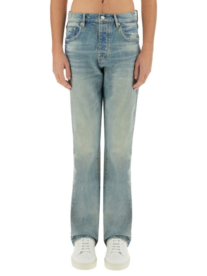 PURPLE BRAND "COATED FLARE" JEANS