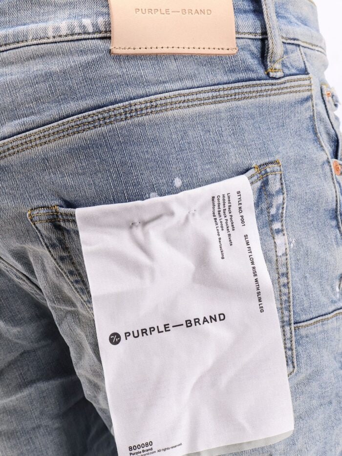 PURPLE BRAND Light Indigo Paint Slim Fit Jeans