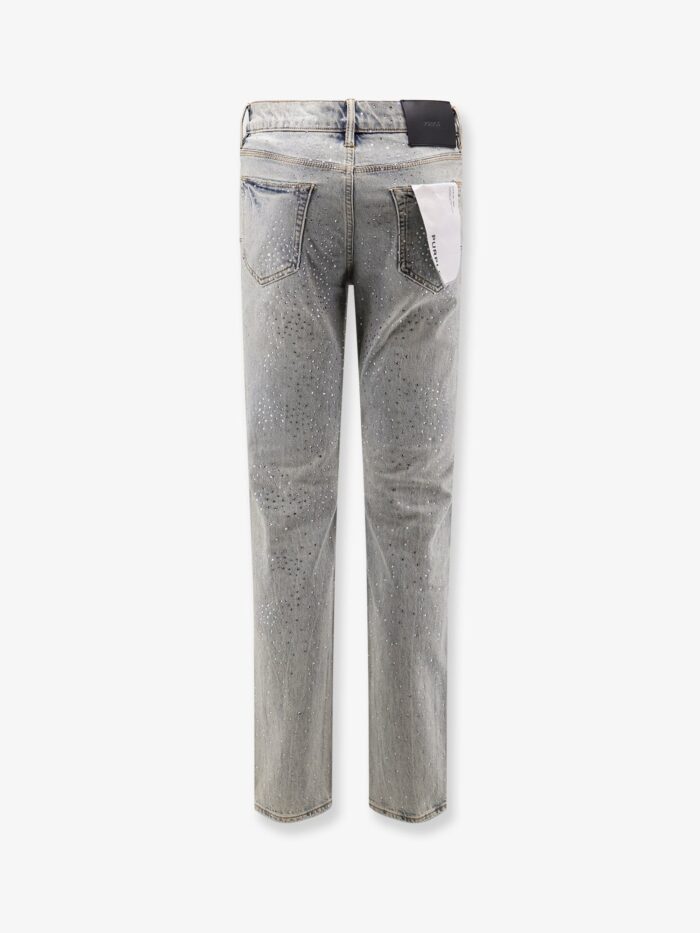 PURPLE BRAND Skinny Jeans With All-over Rhinestones