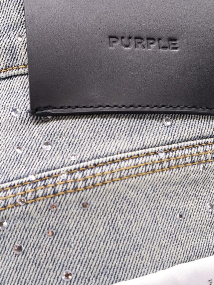 PURPLE BRAND Skinny Jeans With All-over Rhinestones