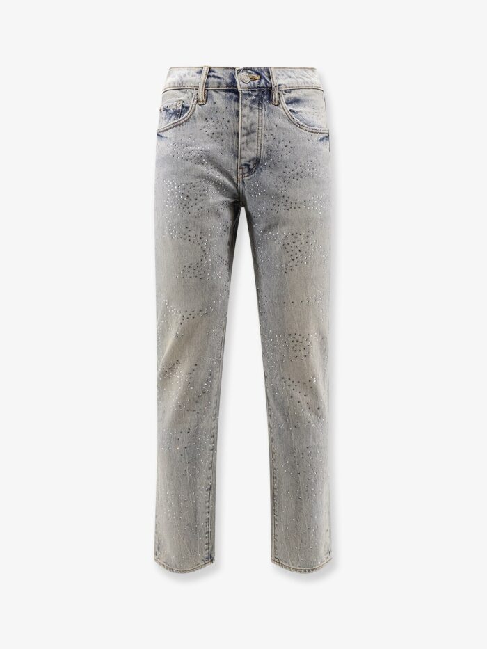 PURPLE BRAND Skinny Jeans With All-over Rhinestones