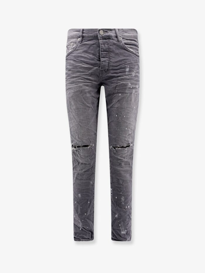 purple brand slim fit grey denim jeans PURPLE BRAND Slim Fit Grey Denim Jeans