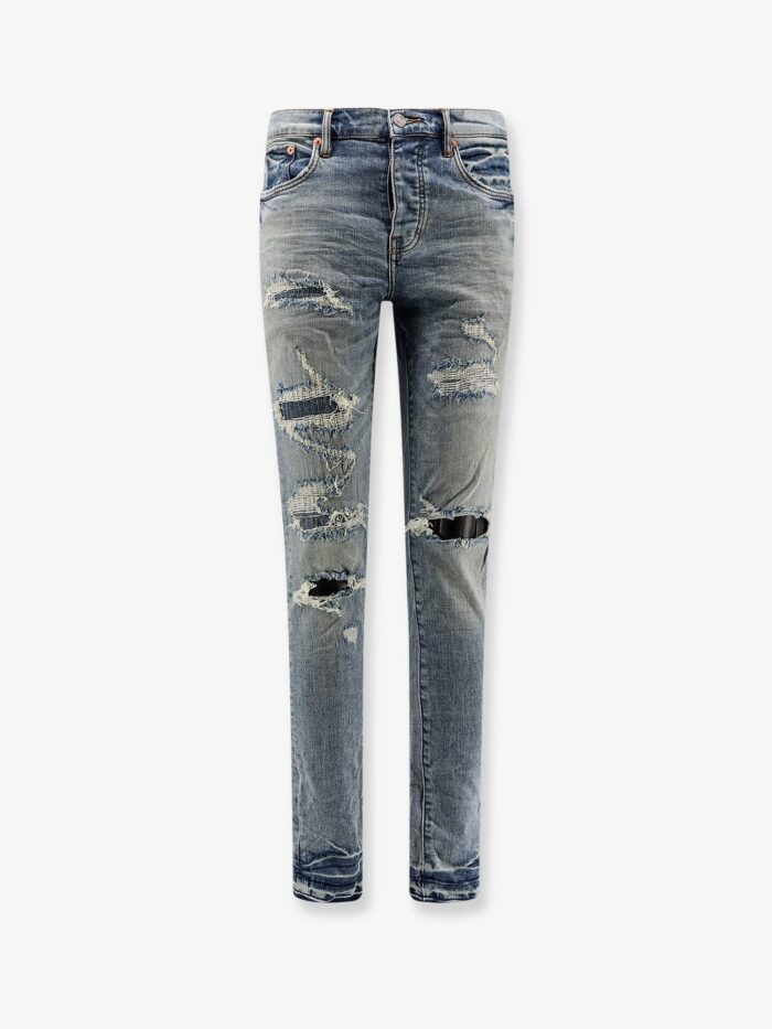 purple brand slim fit jeans wth destroyed effect PURPLE BRAND Slim Fit Jeans Wth Destroyed Effect