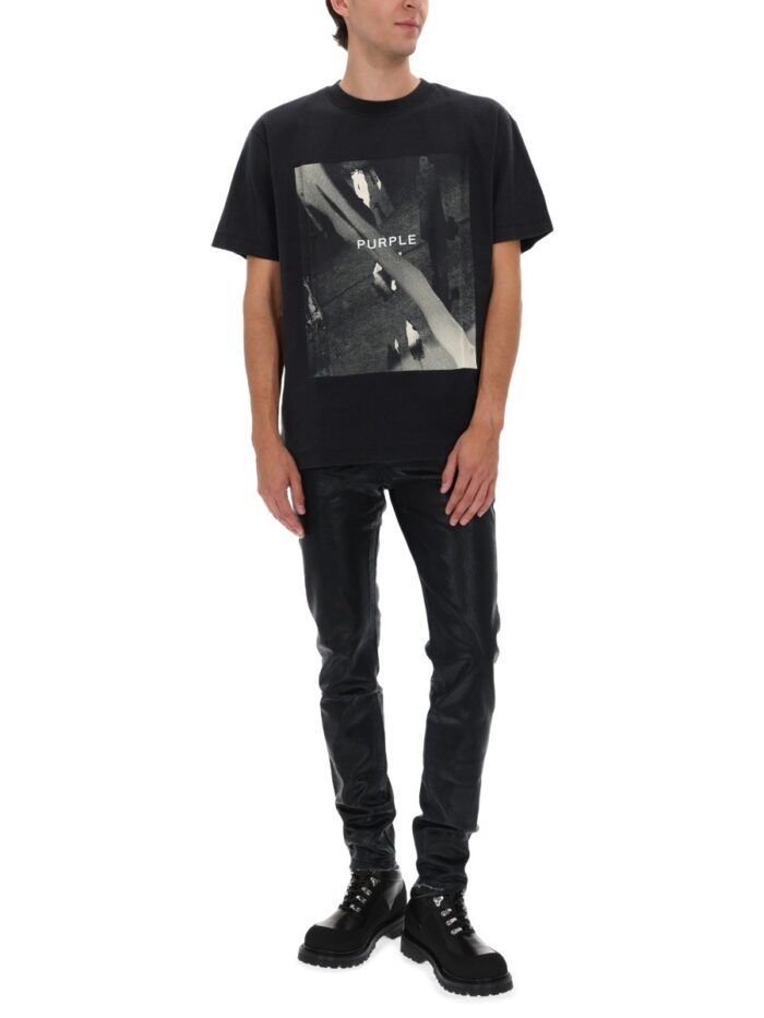 PURPLE BRAND T-SHIRT WITH LOGO