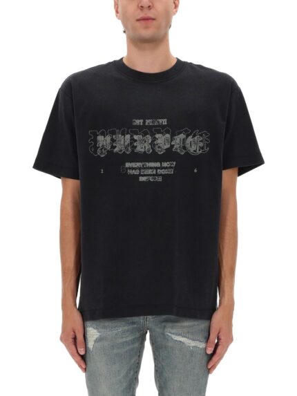 PURPLE BRAND T-SHIRT WITH LOGO