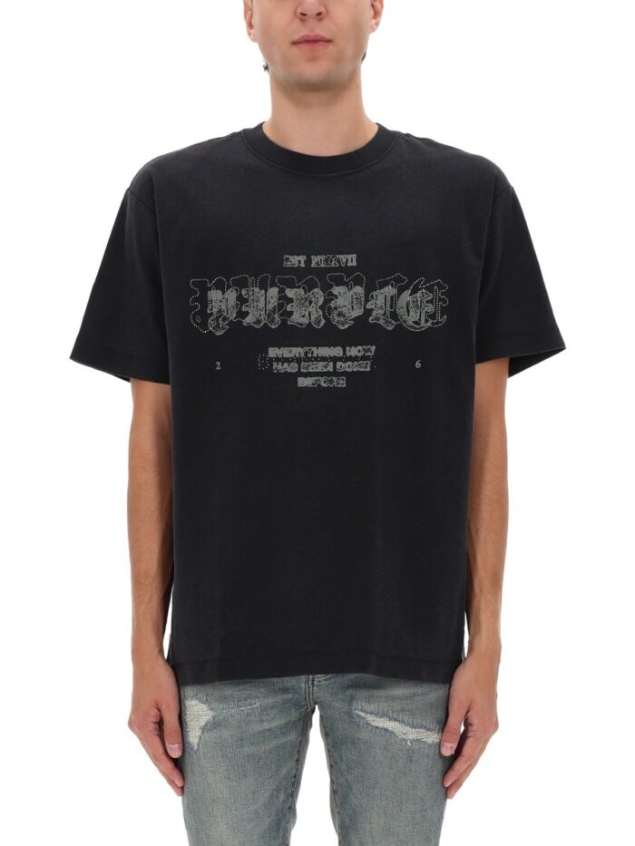 purple brand t shirt with logo PURPLE BRAND T-SHIRT WITH LOGO