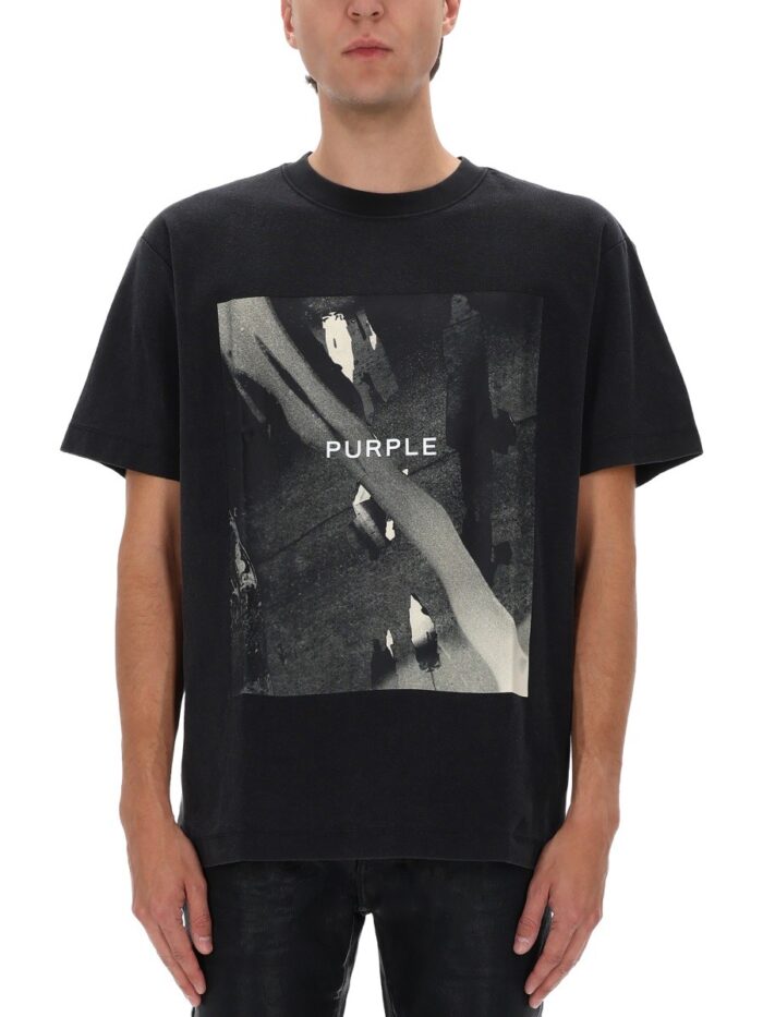 PURPLE BRAND T-SHIRT WITH LOGO