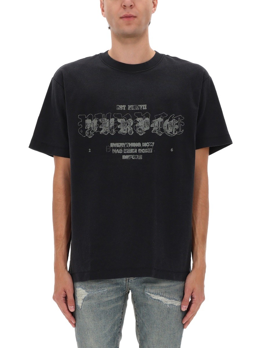 PURPLE BRAND T-SHIRT WITH LOGO