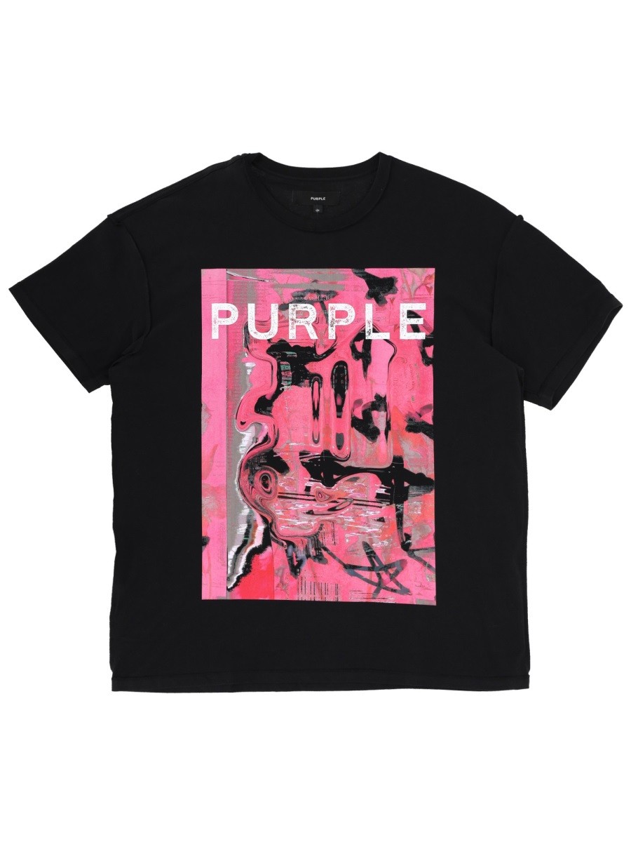 PURPLE BRAND T-SHIRT WITH PRINT