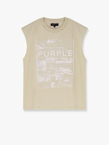 PURPLE BRAND Textured Jersey Sleeveless T-shirt
