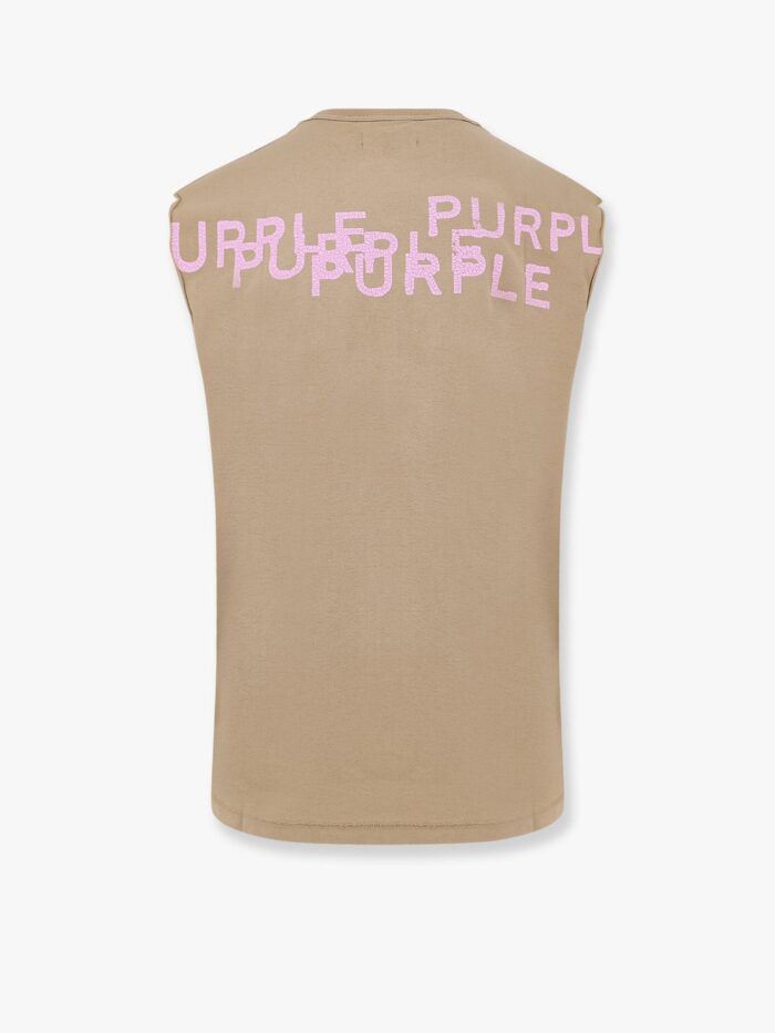 PURPLE BRAND Textured Jersey Sleeveless T-shirt