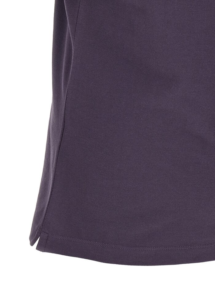 Brunello Cucinelli Purple Logo Embroidery Polo Shirt
