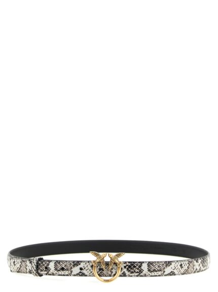 Pinko Python Print Leather Belt