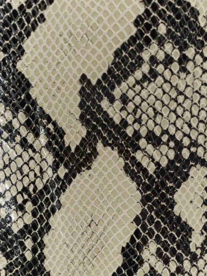 ALYSI Python-print Leather Midi Skirt