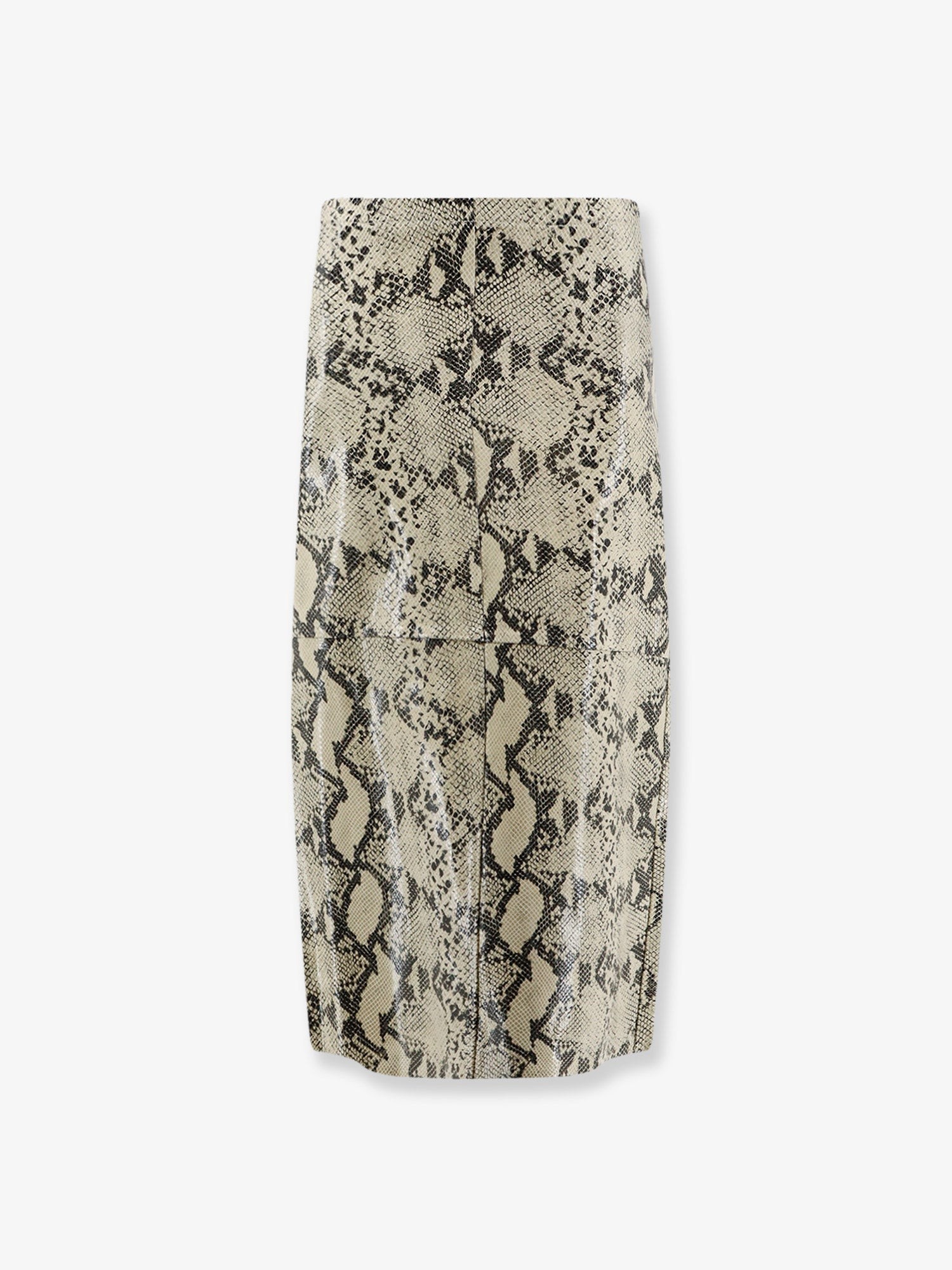 ALYSI Python-print Leather Midi Skirt