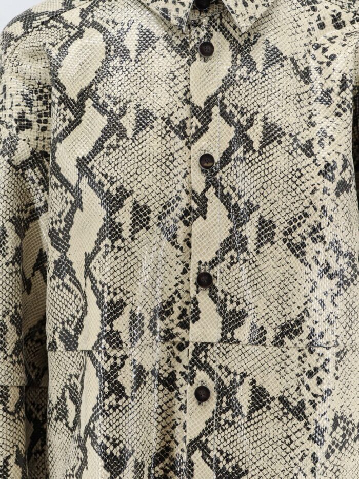 ALYSI Python Print Leather Shirt