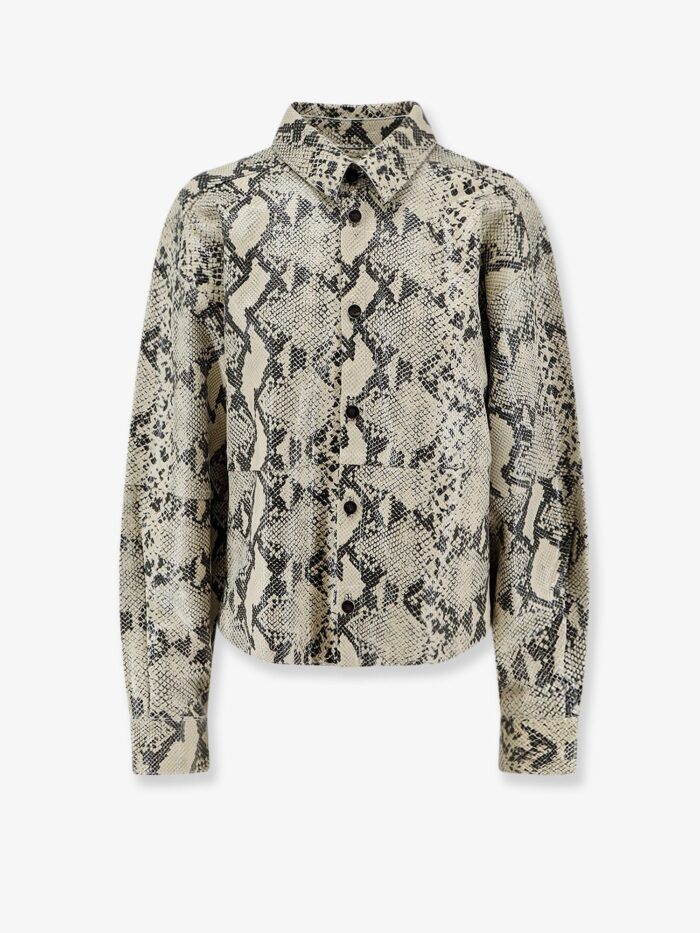 alysi python print leather shirt ALYSI Python Print Leather Shirt