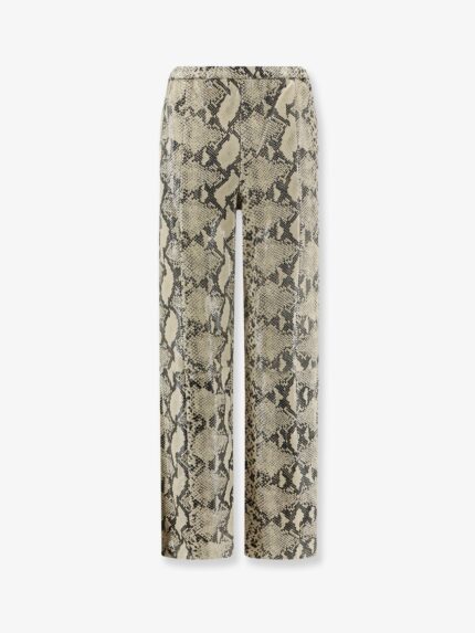 ALYSI Python-print Leather Trousers