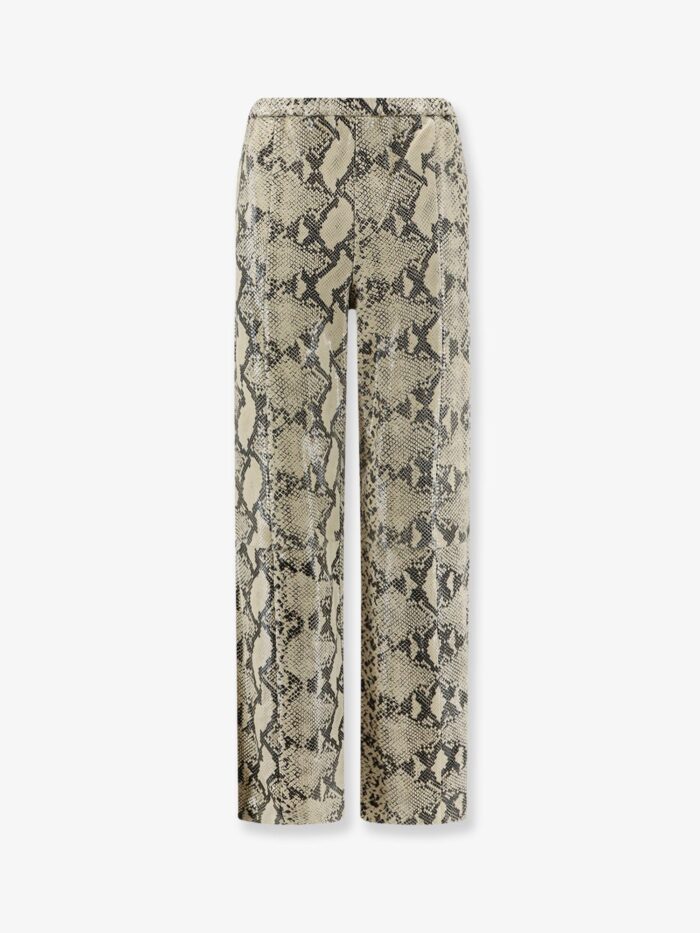 alysi python print leather trousers ALYSI Python-print Leather Trousers