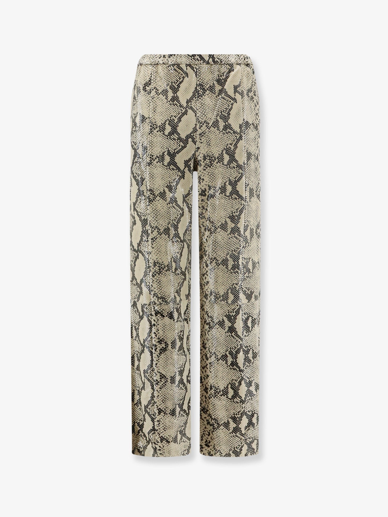 ALYSI Python-print Leather Trousers