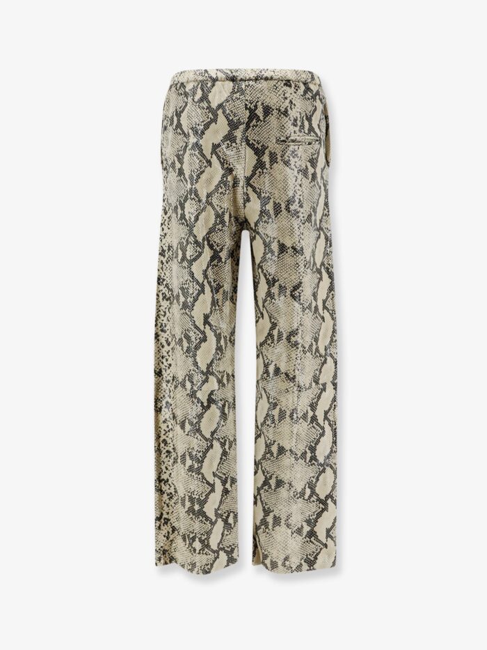ALYSI Python-print Leather Trousers