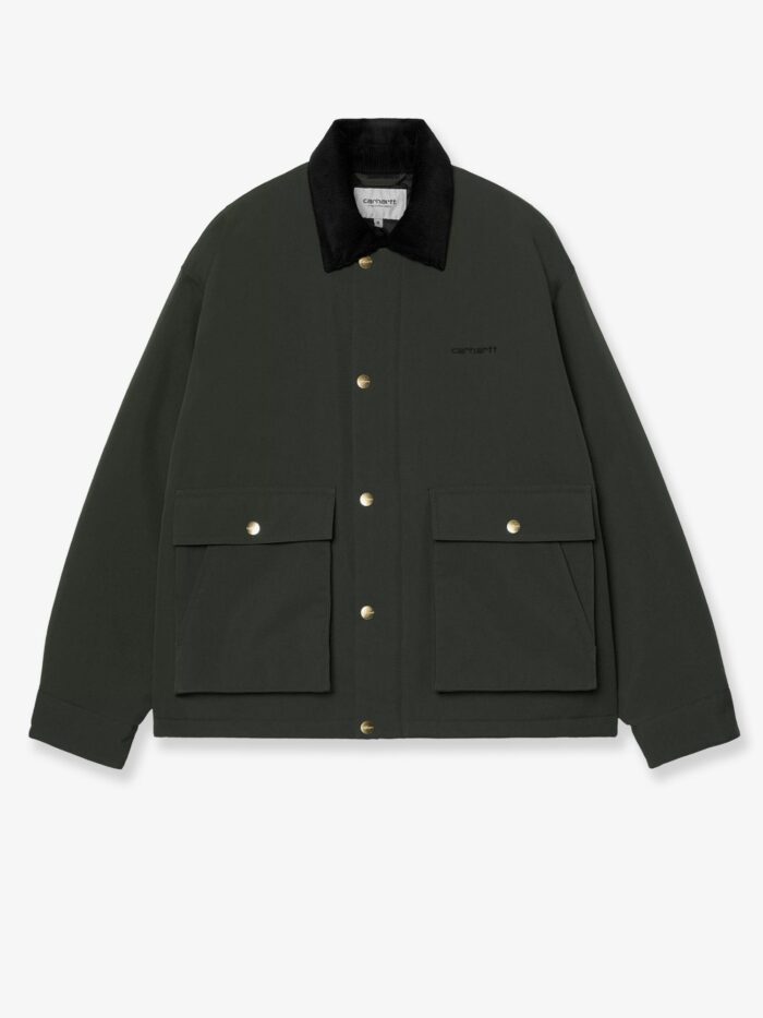 carhartt wip quentin nylon jacket with embroidered logo on the front Carhartt Wip Quentin Nylon Jacket With Embroidered Logo On The Front