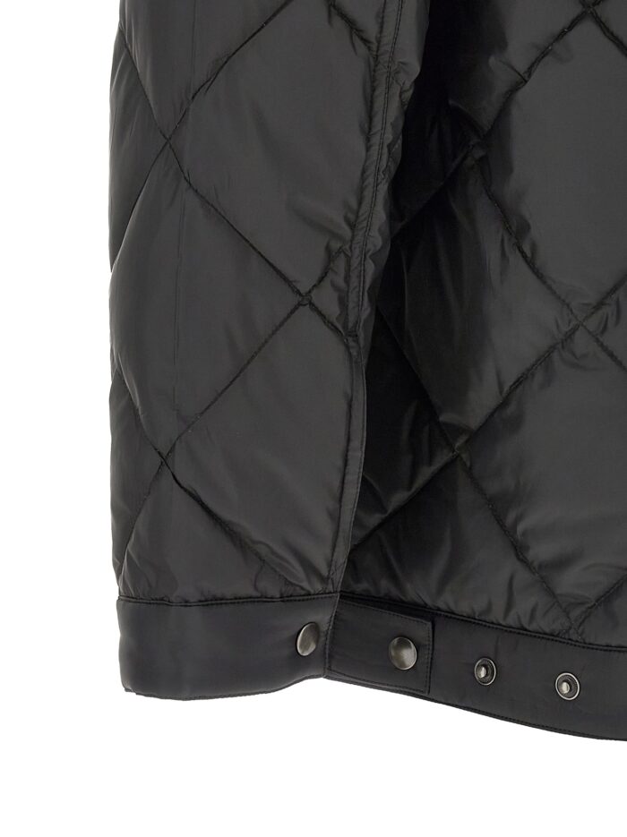 PRADA Quilted Down Jacket With Logo