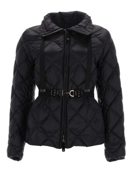 S MAX MARA QUILTED JACKET WITH BELT