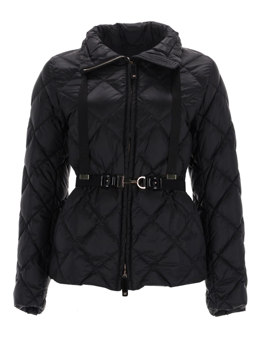 S MAX MARA QUILTED JACKET WITH BELT