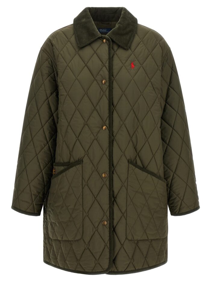 polo ralph lauren quilted padded jacket with embroidery Polo Ralph Lauren Quilted Padded Jacket With Embroidery