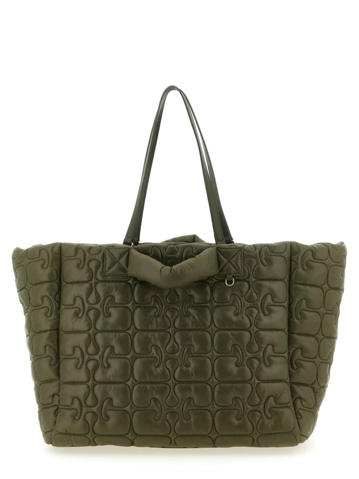 ganni 'quilted re tech xxl tote' shopping bag GANNI 'Quilted Re-Tech XXL Tote' Shopping Bag