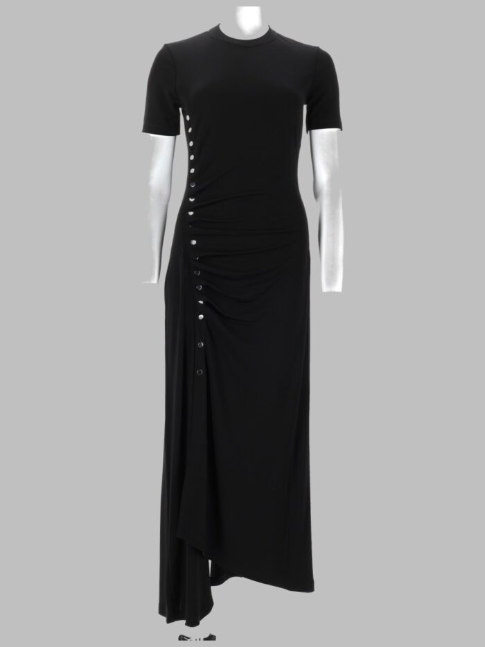 rabanne abito lungo in jersey drappeggiato RABANNE ABITO LUNGO IN JERSEY DRAPPEGGIATO