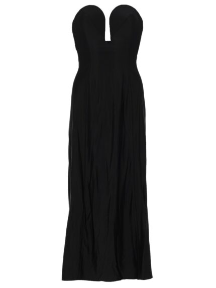 RABANNE ABITO MIDI CON BUSTIER STRUTTURATO A FORMA DI CUORE