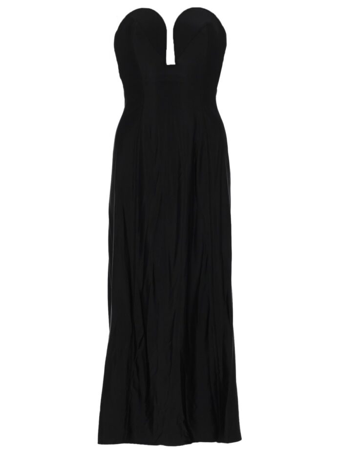 RABANNE ABITO MIDI CON BUSTIER STRUTTURATO A FORMA DI CUORE