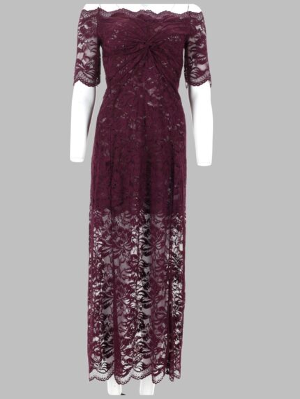 RABANNE ABITO MIDI IN PIZZO A STRATI