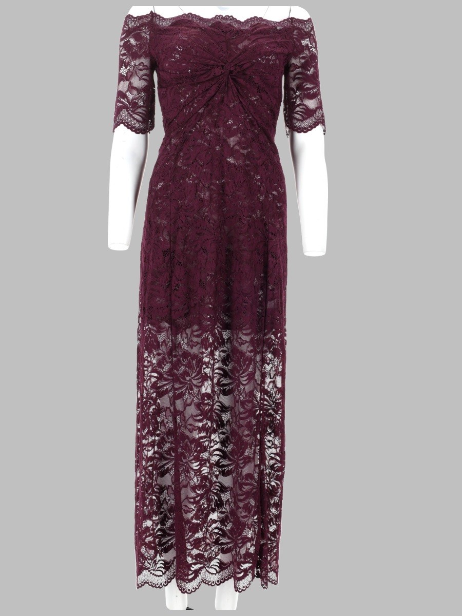 RABANNE ABITO MIDI IN PIZZO A STRATI