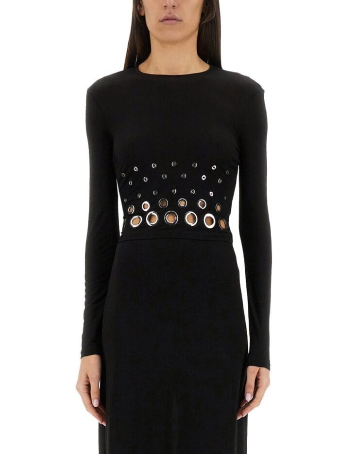 RABANNE CROP TOP WITH EYELETS