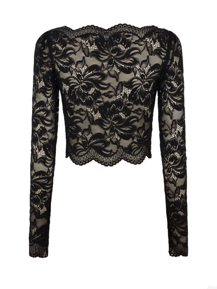 RABANNE CROPPED LACE TOP