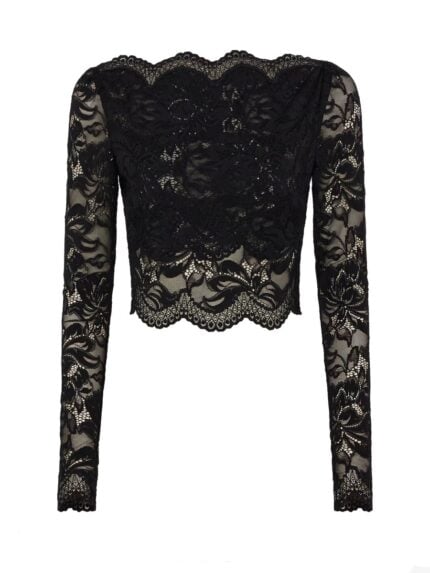 RABANNE CROPPED LACE TOP