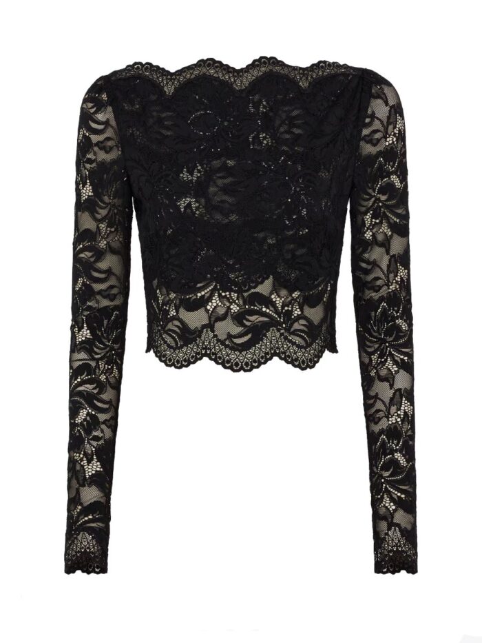 RABANNE CROPPED LACE TOP