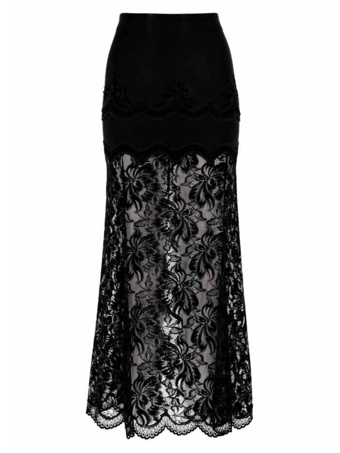 RABANNE GONNA MIDI IN PIZZO