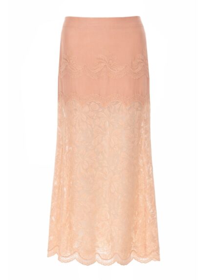 RABANNE GONNA MIDI IN PIZZO