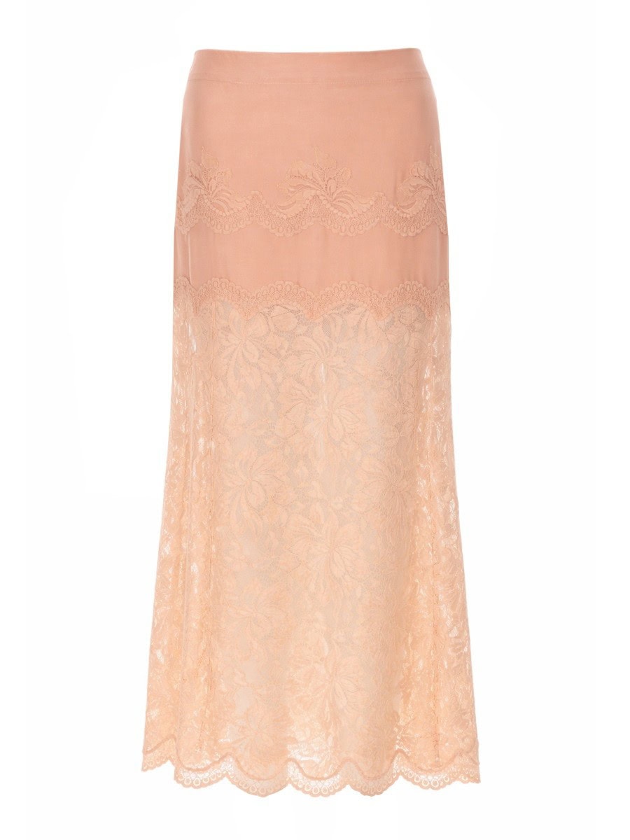 RABANNE GONNA MIDI IN PIZZO