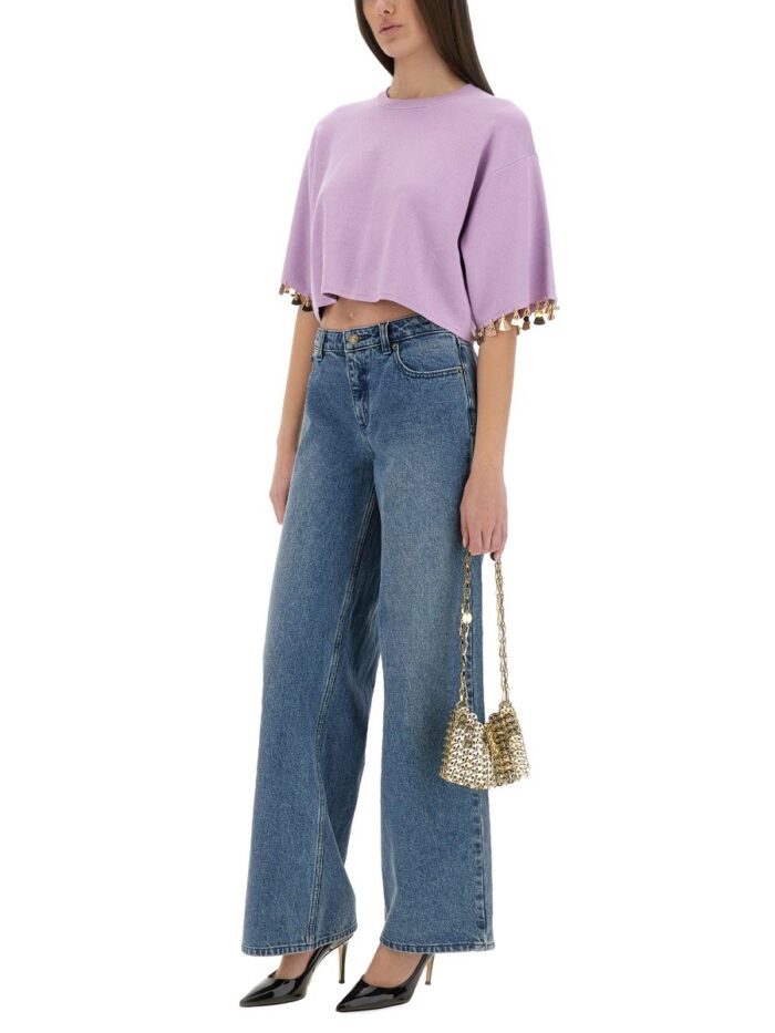 RABANNE KNIT CROP T-SHIRT