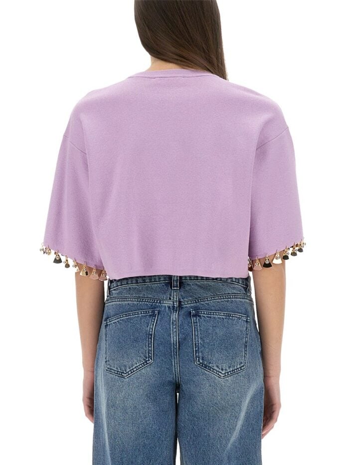 RABANNE KNIT CROP T-SHIRT