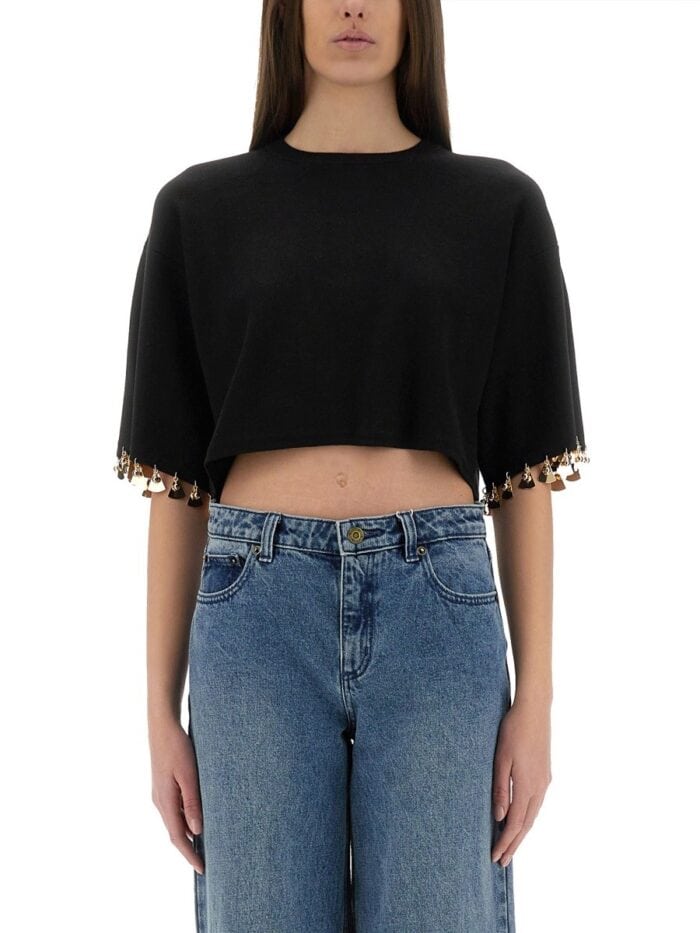 RABANNE KNIT CROP T-SHIRT