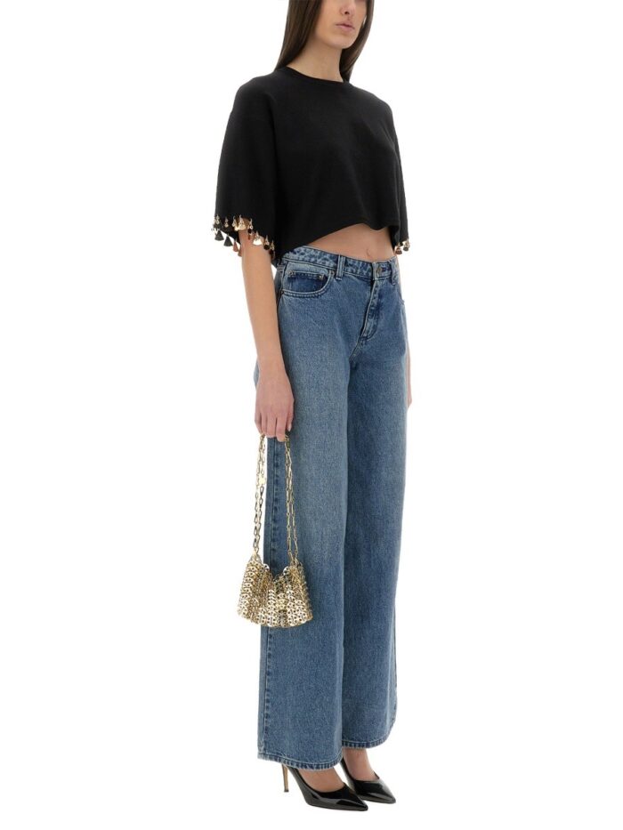 RABANNE KNIT CROP T-SHIRT
