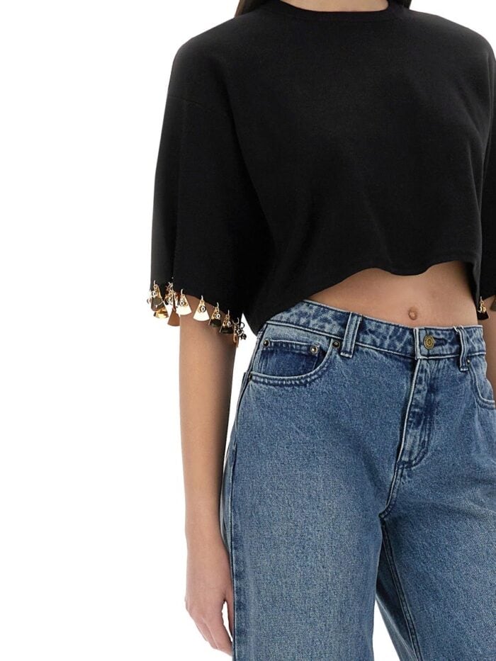 RABANNE KNIT CROP T-SHIRT