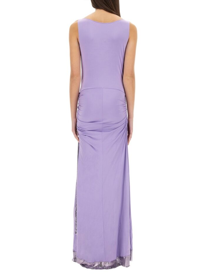 RABANNE LONG DRESS WITH DRAPE