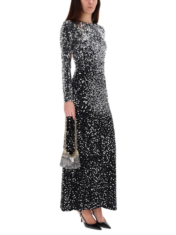RABANNE LONG DRESS WITH SEQUINS